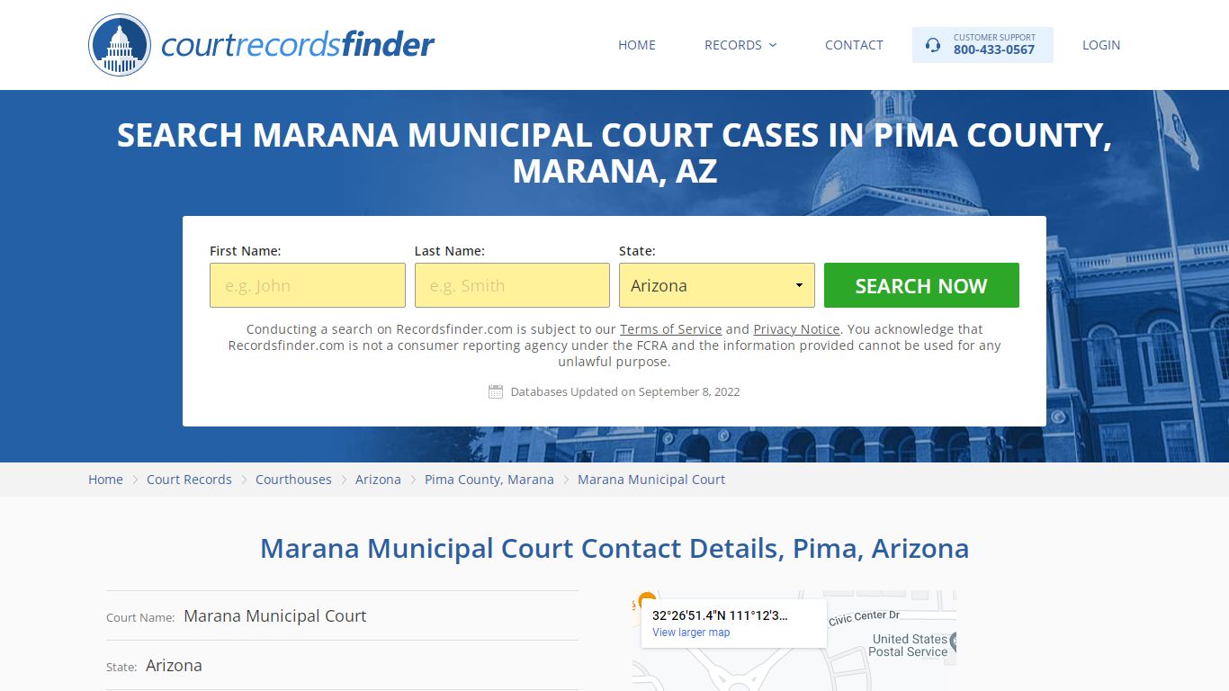 Marana Municipal Court Case Search - Pima County, AZ - RecordsFinder